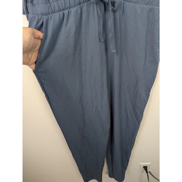 NWT Garnet Hill Blue Traverse Knit Jumpsuit - Picture 3 of 8